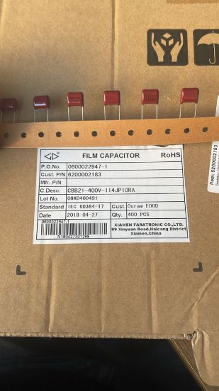 CBB21-400V-114JP10RA 110NF 400V 10mm DAMLA XIAMEN POLYESTER KONDANSATÖR resmi