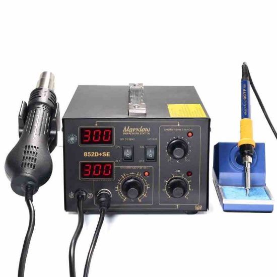 852D+SE Brushless Sıcak Hava ve Lehimleme İstasyonu MARXLOW Havya İstasyonu resmi