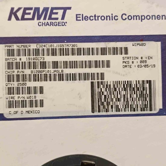 C324C101J1G5TA7301 100PF 50V 5mm MULTİ KEMET SERAMİK KONDANSATÖR resmi