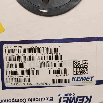 C324C101J1G5TA7301 100PF 50V 5mm MULTİ KEMET SERAMİK KONDANSATÖR resmi