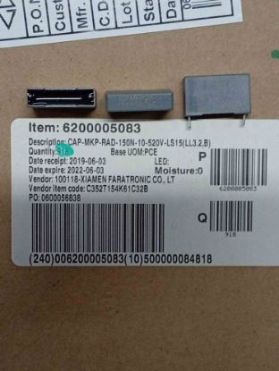 C352T154K65C32B 150NF 520V 15mm XIAMEN SMD SERAMİK KONDANSATÖR resmi