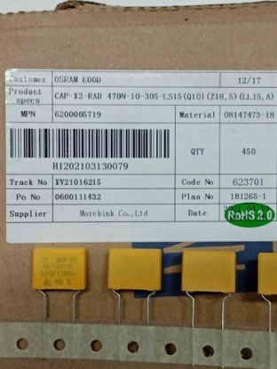 CAP-X2-RAD-470N-10-305-LS15 KONDANSATÖR resmi