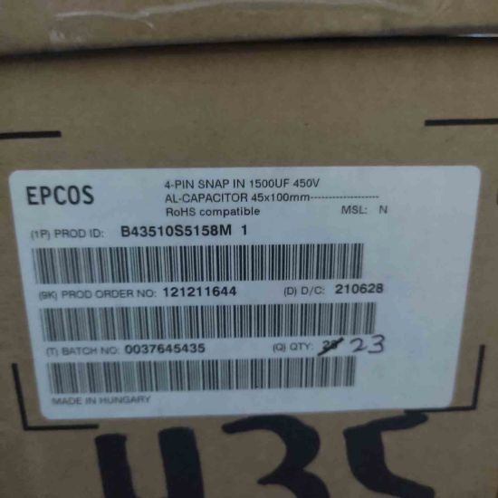 B43510S5158M1 1500MF 450V 4PIN  KONDANSATÖR resmi
