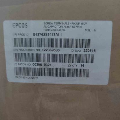 B43763S5478M1 4700MF 400V EPCOS ELKO KONDANSATÖR resmi