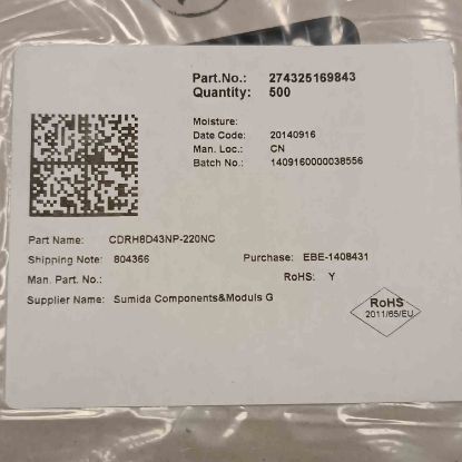 CDRH8D43NP-220NC 22uH 1.8A 8.3x8.3x4.5 SMD BOBİN resmi