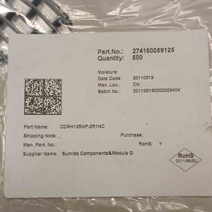 CDRH125NP-2R1NC 2R1 7A 12.3x12.3x6 SMD BOBİN resmi
