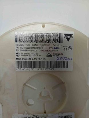 MCT06030D1102BP500 11K 603 VISHAY SMD DİRENÇ resmi