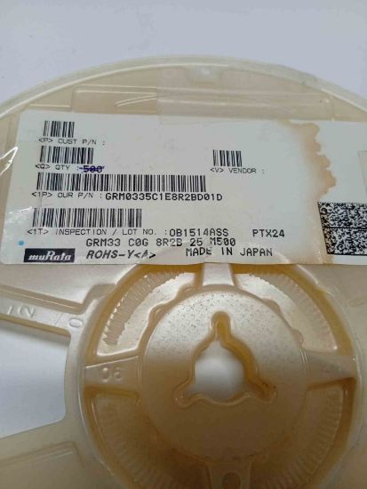 GRM0335C1E8R2BD01D 8.2PF 25V 0201 SMD SERAMİK KONDANSATÖR resmi