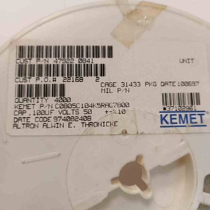 C0805C104K5RAC7800 100NF 50V 805 KEMET SMD SERAMİK KONDANSATÖR resmi