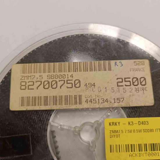 ZMM7.5 7.5V 0.5W SOD80 ITT ZENER DİYOT resmi