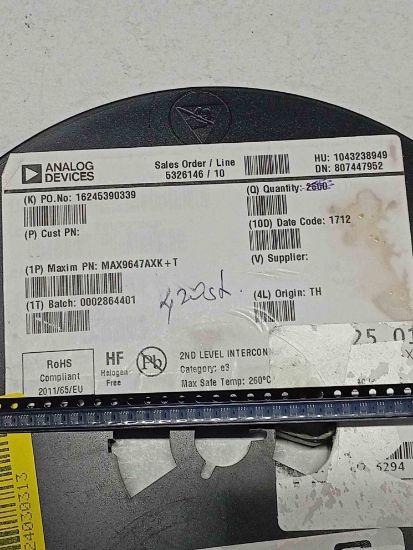 MAX9647AXK+T resmi