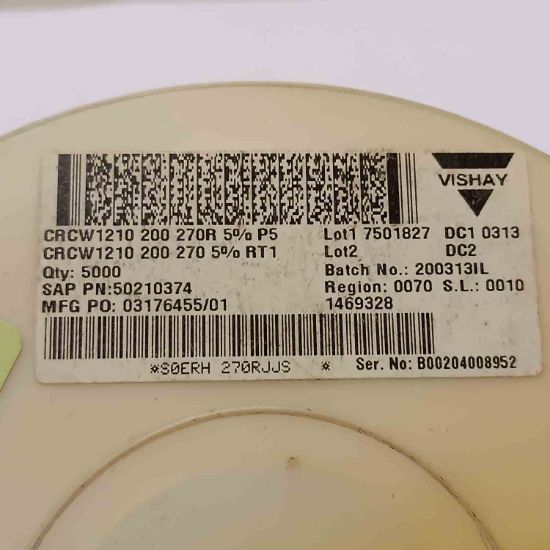 CRCW1210270R 270OHM 1210 SMD DİRENÇ resmi