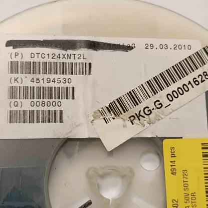 DTC124XMT2L 50mA 50V SOT723 ROHM SMD TRANSİSTÖR resmi