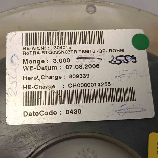 RTQ035N03TR 3.5A 30V 6PIN SMD ROHM SMD TRANSİSTÖR resmi