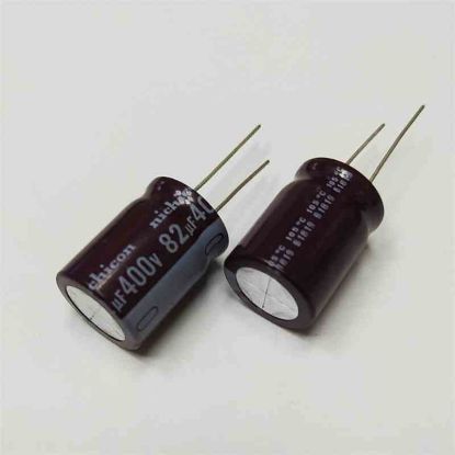 82MF 400V 17x25 105' NICHICON ELKO KONDANSATÖR resmi