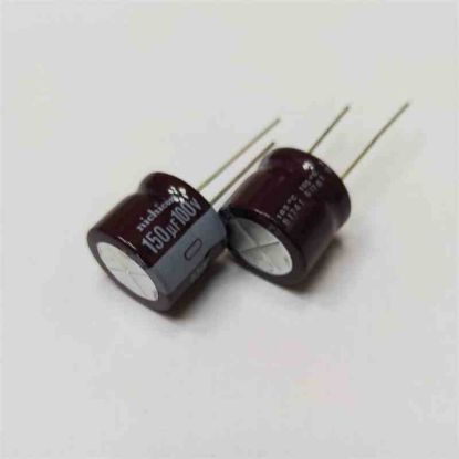 150MF 100V 17.5x15 NICHICON ELKO KONDANSATÖR resmi