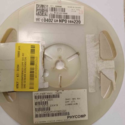 C0402GRNP09BN220 22PF 50V 402 SMD SERAMİK KONDANSATÖR resmi