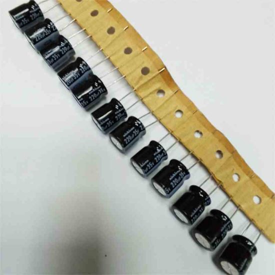 220MF 35V 10x12 105 NICHICON ELKO KONDANSATÖR resmi