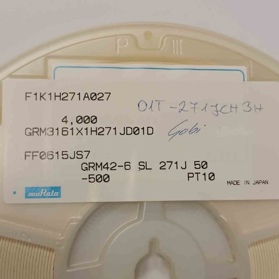 GRM42-6SL271J50 270PF 50V 1206 MURATA SMD SERAMİK KONDANSATÖR resmi