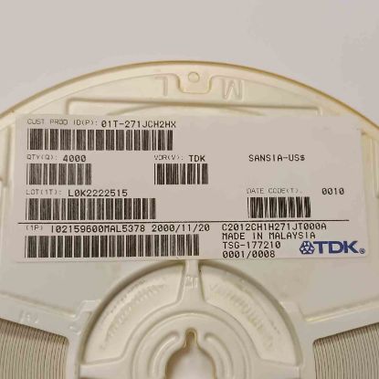 C2012CH1H271JT000A 270PF 50V 805 TDK SMD SERAMİK KONDANSATÖR resmi