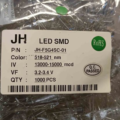 JH-F5G4SC-01 5mm YEŞİL ŞEFFAF 13-15000mcd JHLED LED OPTO resmi
