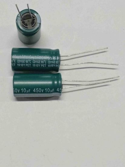 CD11GE450V10UF 10MF 450V  12.5x25 105 ELKO KONDANSATÖR resmi