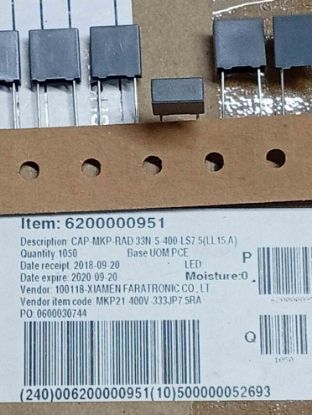 MKP21-400V-333JP7.5RA 33NF 400V XIAMEN TRİMER KONDANSATÖR resmi