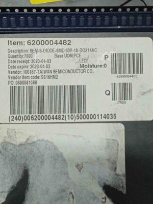 SS16HM2 1A 60V SCHOTKY DO214AC DİYOT resmi