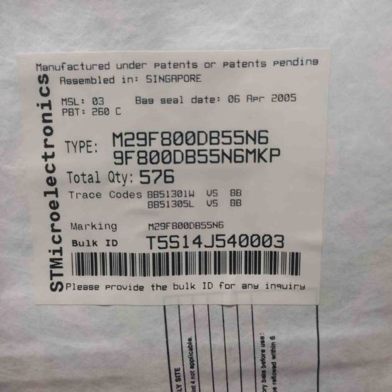 M29F800DB55N6 resmi
