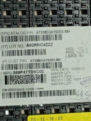 ATXMEGA192D3-MH resmi