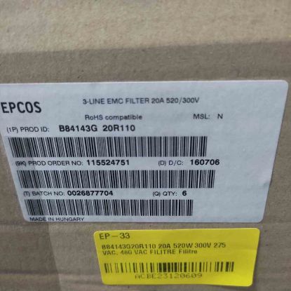 B84143G20R110 20A 520W 300V 275 VAC, 480 VAC FİLİTRE Filitre resmi