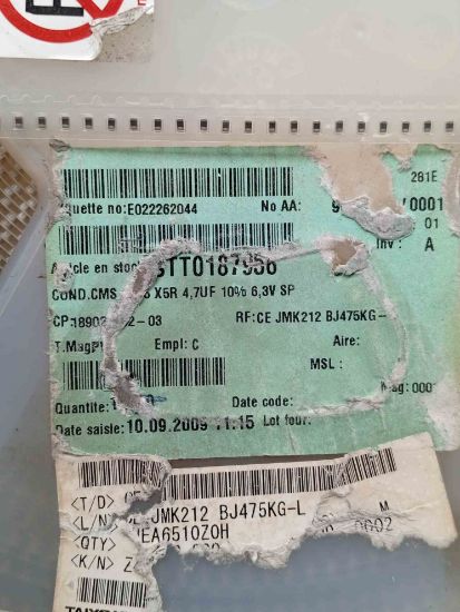 CEJMK212BJ475KG-L 4.7MF 6.3V 805 X5R SMD SERAMİK KONDANSATÖR resmi