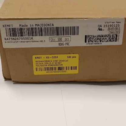R475N24705001K 47NF 520VACx2 22.5mm 10%|R.47 KEMET POLYESTER KONDANSATÖR resmi