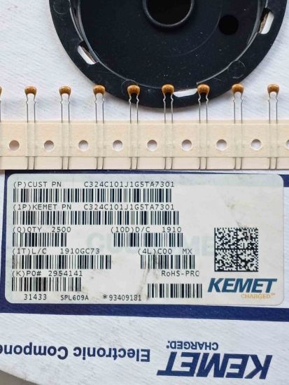 C324C101J1G5TA7301 100PF 50V 5mm MULTİ KEMET SERAMİK KONDANSATÖR resmi