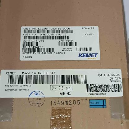PHE426HD7100KR06L2 1MF 250V 22.5mm 0.1 KEMET POLYESTER KONDANSATÖR resmi