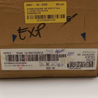 R76MR4100SE40K 1MF 400V 27.5mm 0.1 KEMET POLYESTER KONDANSATÖR resmi