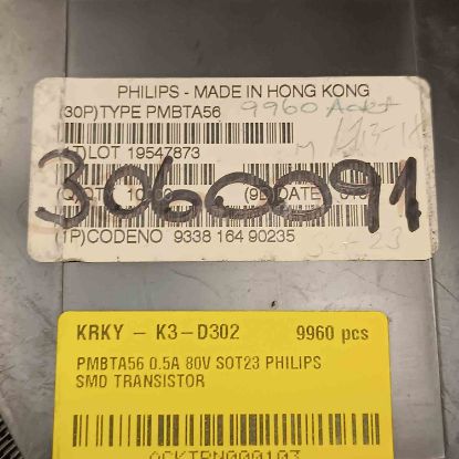 PMBTA56 0.5A 80V SOT23 PHILIPS SMD TRANSİSTÖR resmi