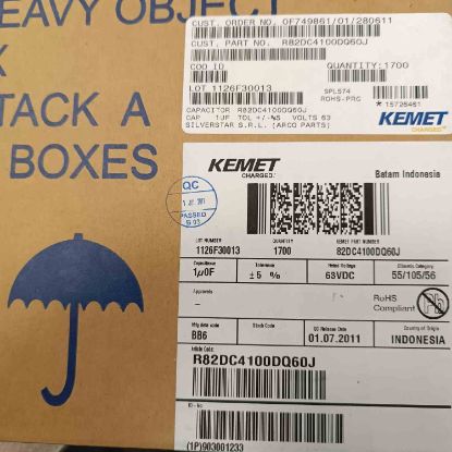 R82DC4100DQ60J 1MF 63V 5mm %5 KEMET POLYESTER KONDANSATÖR resmi