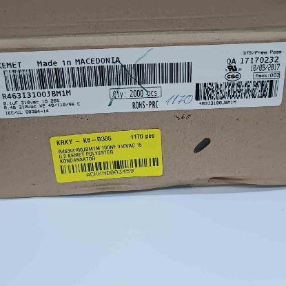 R463I3100JBM1M 100NF 310VAC 15 0.2 KEMET POLYESTER KONDANSATÖR resmi