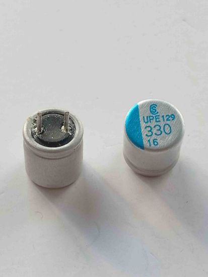UPE129 330 16 330MF 16V ELKO KONDANSATÖR resmi