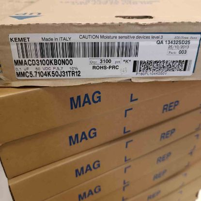 MMC5.7104K50J31TR12 100NF 50V 0.1 SMD KEMET POLYESTER KONDANSATÖR resmi