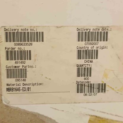 MBRB1645 16A 45V TO263  SCHOYKY DİYOT resmi