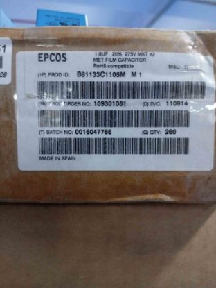 B81133C1105M 1MF 275V TRİMER KONDANSATÖR resmi