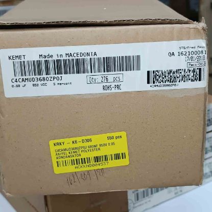 C4CAMUD3680ZP0J 680NF 850V 0.05 AXIYEL KEMET POLYESTER KONDANSATÖR resmi