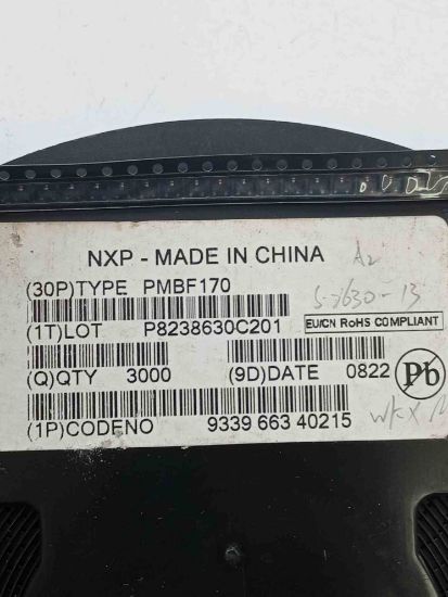 PMBF170 60V 0,3A SOT23 MOSFET NXP MOSFET TRANSİSTÖR resmi