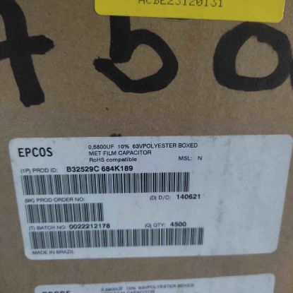 B32529C684K189 680NF 63V 5mm POLYESTER KONDANSATÖR resmi