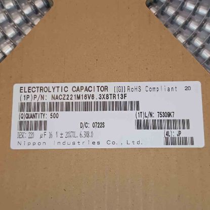 220MF 16V  6.3x8 SMD KONDANSATÖR resmi