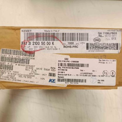 R413I21005000K 10NF 300VAC 15mm KEMET POLYESTER KONDANSATÖR resmi