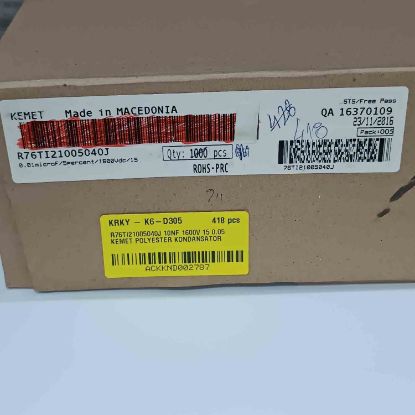 R76TI21005040J 10NF 1600V 15 0.05 KEMET POLYESTER KONDANSATÖR resmi
