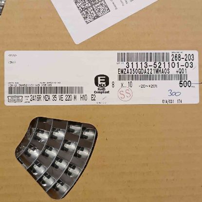 EMZA350GDA221MHA0S 220MF 35V 8x10 NIPPON SMD KONDANSATÖR resmi